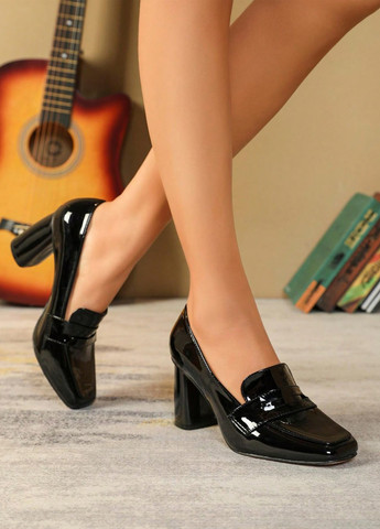 SHEIN Туфлі лофери чорний з штучна шкіра, китай — демісезон (330763920)