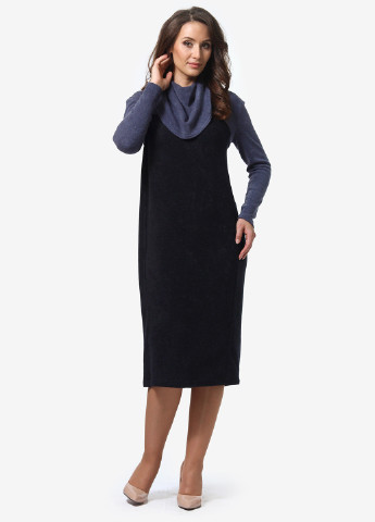 Черное кэжуал платье платье-свитер Alika Kruss однотонное