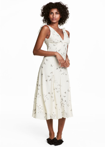 Білий кежуал сукня а-силует H&M з малюнком