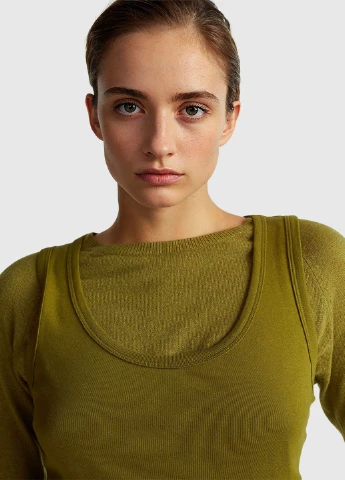 Фисташковый демисезонный джемпер джемпер United Colors of Benetton