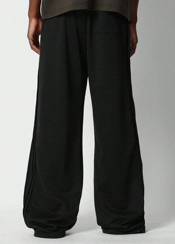 Черные кэжуал демисезонные брюки SHEIN