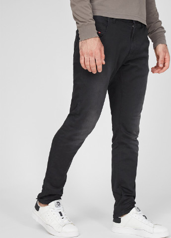 Черные демисезонные скинни джинсы Diesel