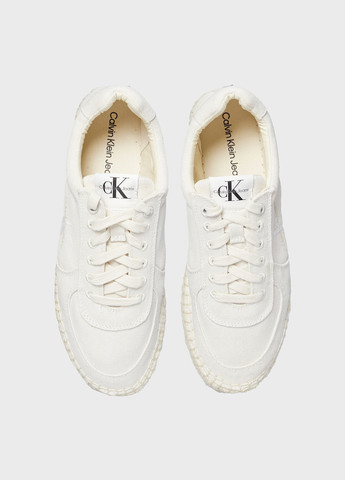 Молочні еспадрільі Calvin Klein Jeans однотонний логотип, джут (328213864)