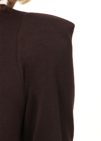 Темно-коричневое деловое платье футляр, с баской Lada Lucci однотонное