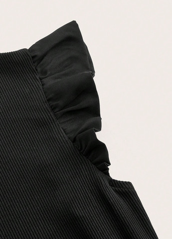 Черное кэжуал платье футляр SHEIN однотонное