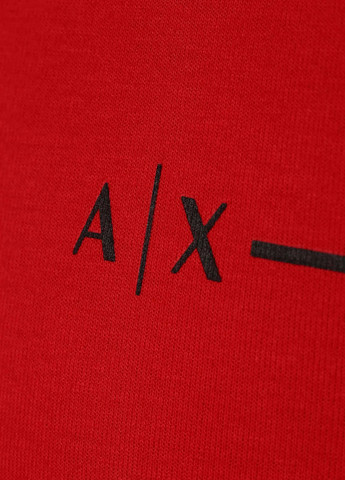 Свитшот Armani Exchange - Прямой крой надпись красный кэжуал хлопок, трикотаж - (293628375)