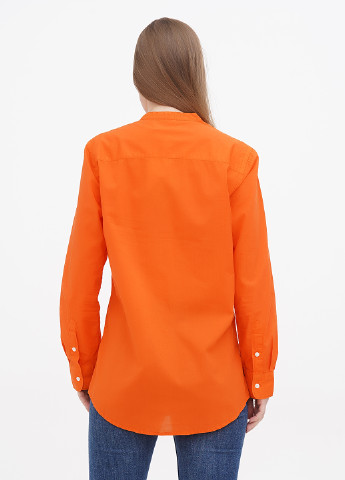 Оранжевая кэжуал рубашка однотонная Ralph Lauren
