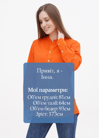 Оранжевая кэжуал рубашка однотонная Ralph Lauren