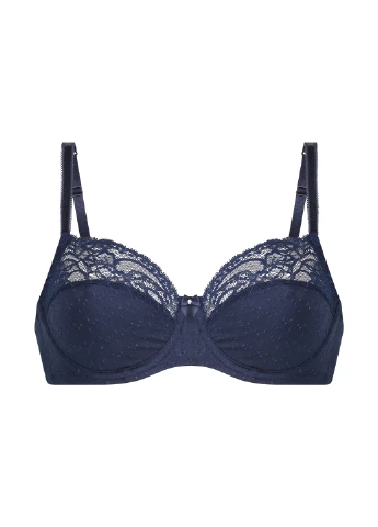 Темно-синій балконет бюстгальтер Hunkemoller з кісточками поліамід