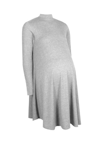 Сіра кежуал плаття для вагітних сукня-водолазка Boohoo меланжева