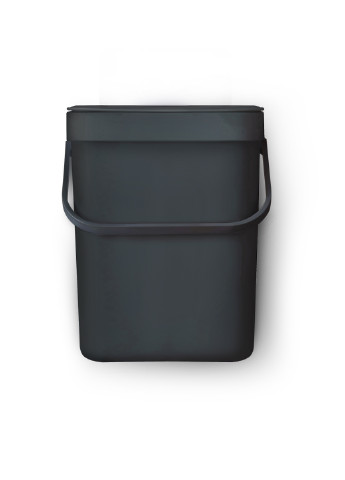 Ведро для мусора с крышкой пластиковое антрацитовое, 20,5х16,1х13 см MVM (243277196)
