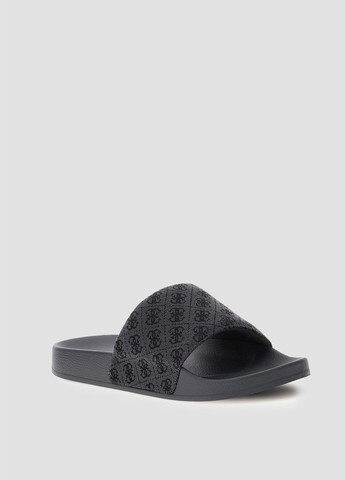 Черные пляжные шлепанцы Guess