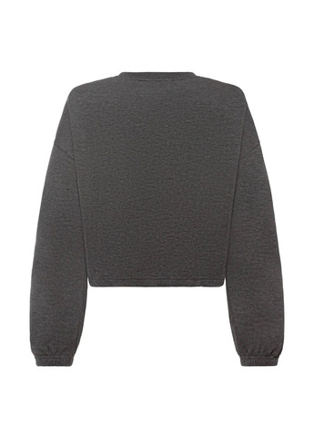 Темно-сірий світшот Esmara напис без декору (304030871)