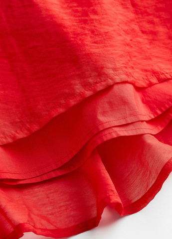 Червона кежуал сукня кльош H&M однотонна