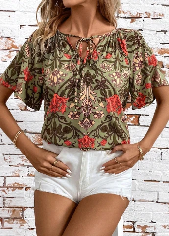 Комбинированная блуза SHEIN