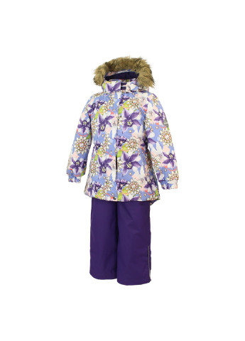 Фіолетовий зимній комплект зимовий (куртка + напівкомбінезон) renely Huppa
