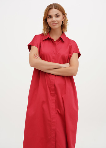 Вишнева кежуал сукня сукня-сорочка Reserved однотонна