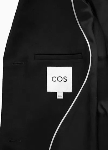 Черное демисезонное Пальто однобортное Cos