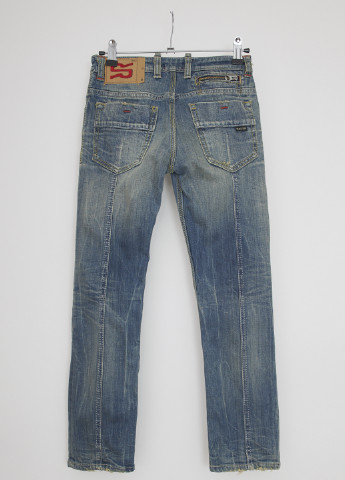 Голубые демисезонные со средней талией джинсы Ra-Re