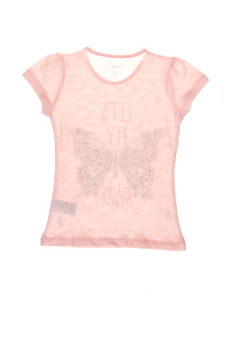 Розовая летняя футболка с коротким рукавом Divonette