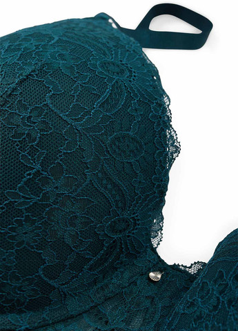 Темно-зелёный балконет бюстгальтер C&A с косточками полиамид