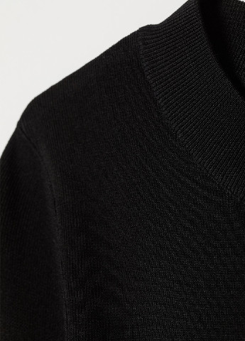 Чорна кежуал сукня футляр, сукня светр H&M однотонна