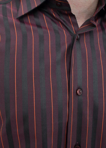 Бордовая кэжуал рубашка в полоску Framzoni