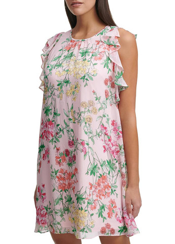 Розовое кэжуал платье Tommy Hilfiger с цветочным принтом