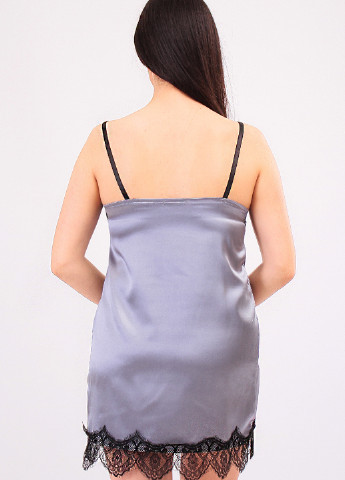 Сірий демісезонний комплект (нічна сорочка, халат) Ghazel