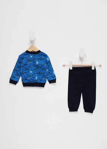 Синий демисезонный костюм (толстовка, брюки) zem baby