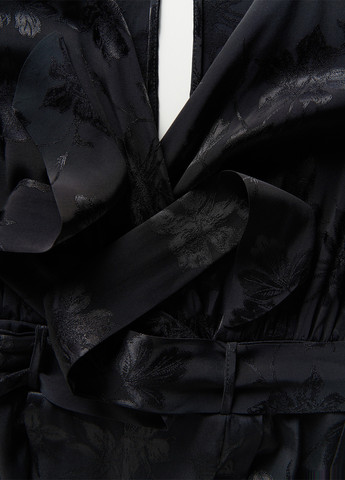 Комбинезон Reserved комбинезон-брюки однотонный чёрный кэжуал вискоза