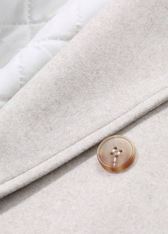 Бежеве демісезонне Пальто двобортне SHEIN