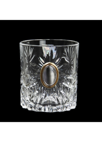 Сет для воды и виски «Гармония Оазис» графин, 4 стакана, накладки серебро и золото Boss Crystal (252344578)
