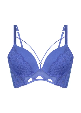 Синий балконет бюстгальтер Hunkemoller с косточками полиамид