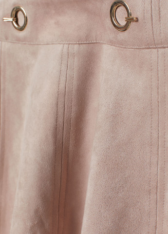 Пудровая кэжуал однотонная юбка H&M клешированная