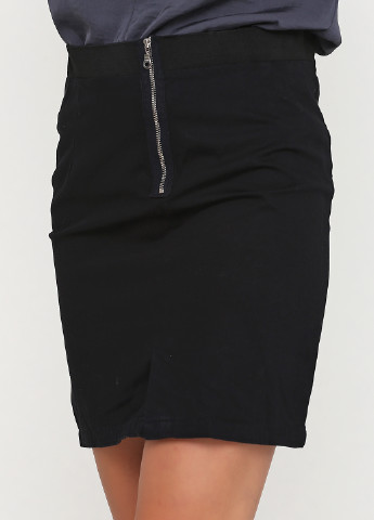 Черная кэжуал однотонная юбка WH 100