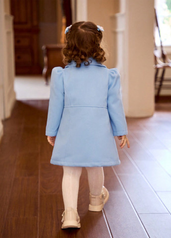 Блакитне демісезонне Пальто двобортне SHEIN