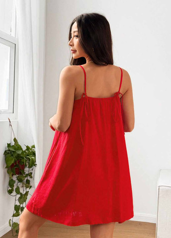 Красное кэжуал платье а-силуэт SHEIN однотонное