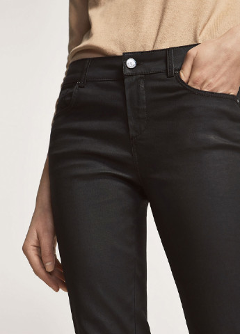 Черные кэжуал демисезонные зауженные брюки Massimo Dutti
