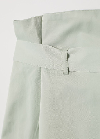 Фисташковая однотонная юбка H&M