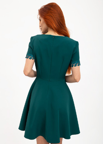 Зеленое кэжуал платье а-силуэт Ager однотонное