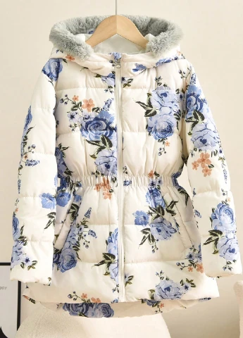 Кремова зимня куртка SHEIN