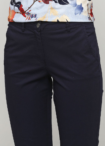 Темно-синие кэжуал демисезонные зауженные брюки BRANDTEX COPENHAGEN