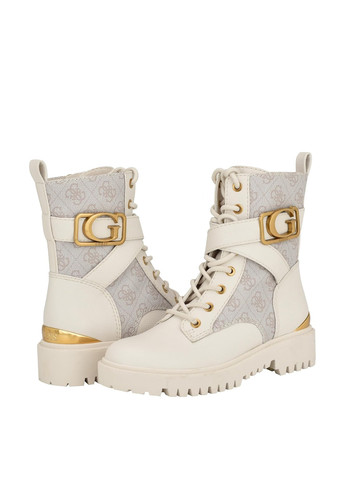 Осенние ботинки берцы Guess с логотипом, со шнуровкой из искусственной кожи