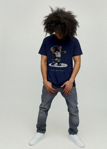 Темно-синя футболка чоловіча YAPPI