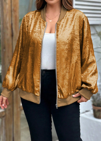 Бомбер SHEIN на молнии (332312799)