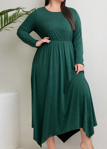 Зелена кежуал сукня кльош SHEIN меланжева