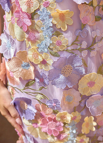 Сиреневое праздничный, вечернее, кэжуал платье SHEIN однотонное