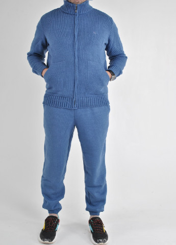 Синий зимний вязаный костюм Berta Lucci
