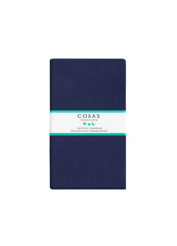 Простирадла євро набір DARK BLUE / ZIGZAG BLUE GREY 220х240 см (2 шт) Cosas (250459891)